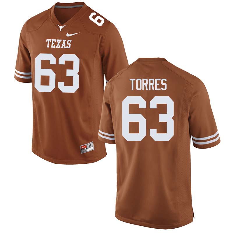 Men #63 Troy Torres Texas Longhorns College Football Jerseys Sale-Orange